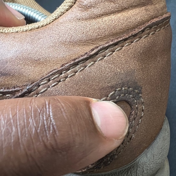 🌹 Merrell Meridian Dark Earth Leather Trail Hiking Sport Shoes Mens 10.5 Casual - Picture 9 of 16